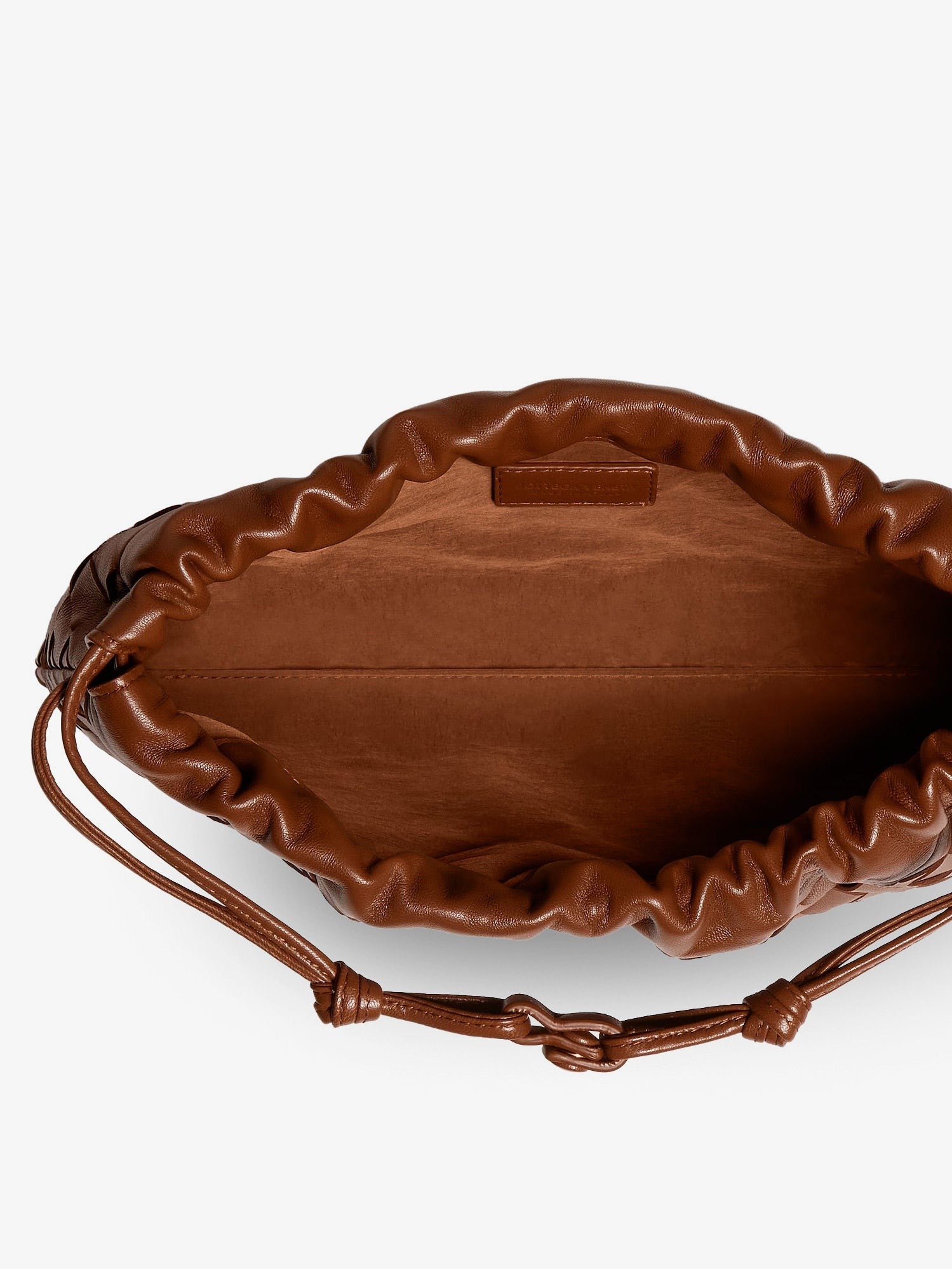 Bottega Veneta Women's Medium Dustbag Leather Clutch Bag Beige