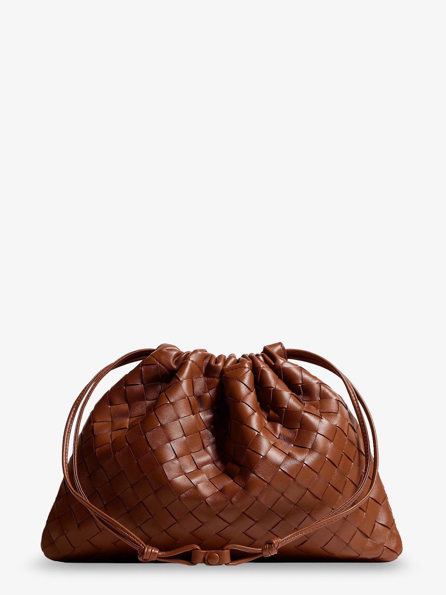 Bottega Veneta Women's Medium Dustbag Leather Clutch Bag Beige