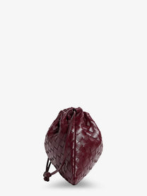 Bottega Veneta Women's Medium Dustbag Leather Clutch Bag Red