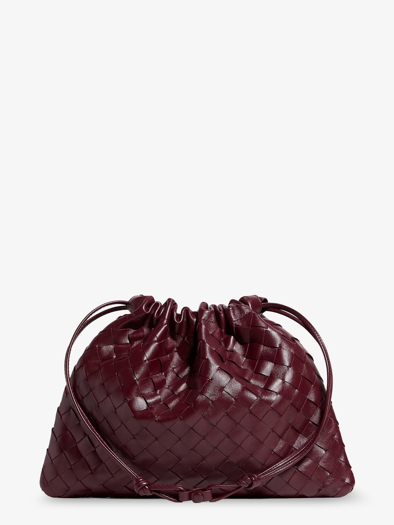 Bottega Veneta Women's Medium Dustbag Leather Clutch Bag Red