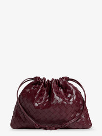 Bottega Veneta Women's Medium Dustbag Leather Clutch Bag Red