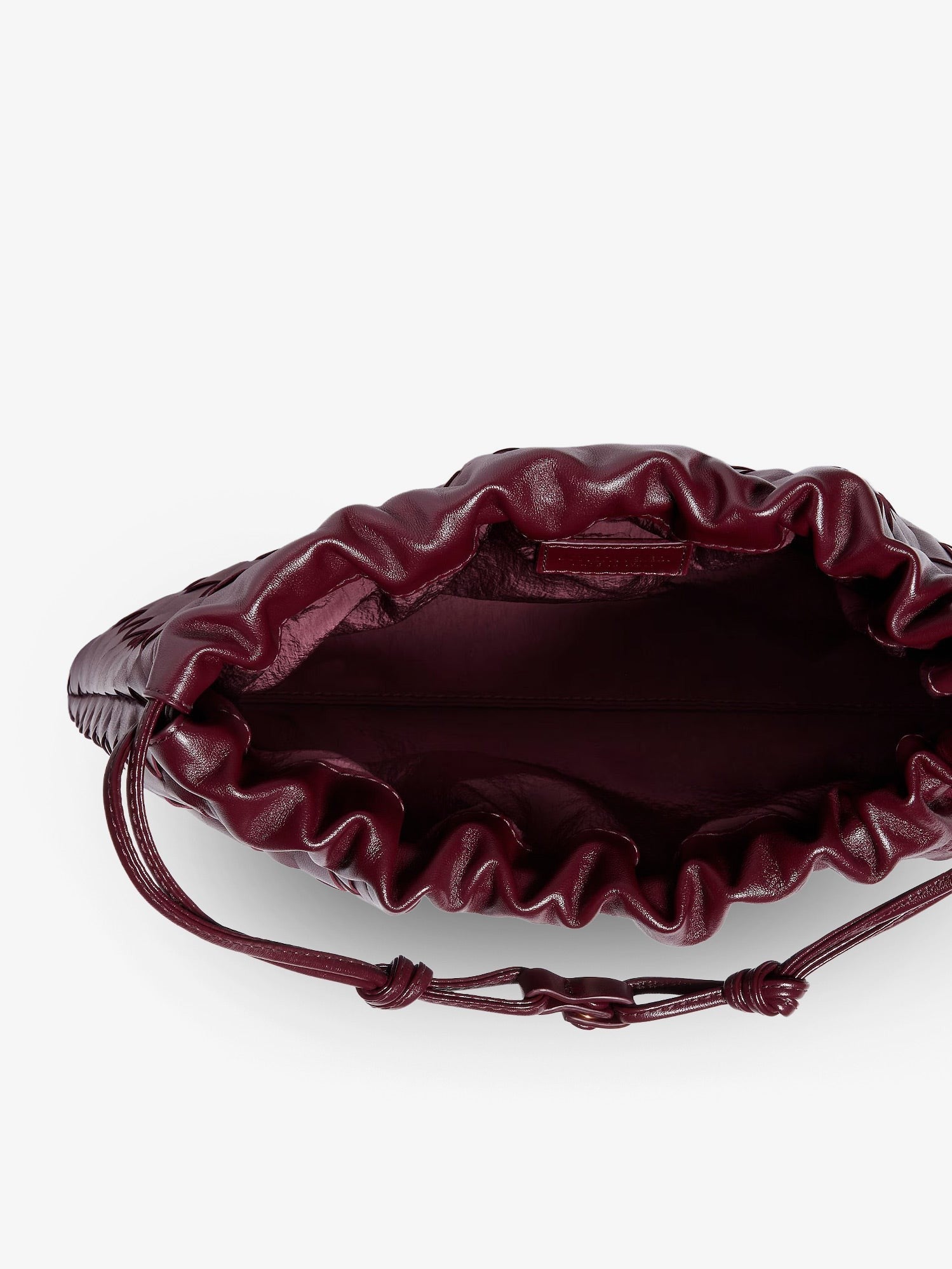 Bottega Veneta Women's Medium Dustbag Leather Clutch Bag Red