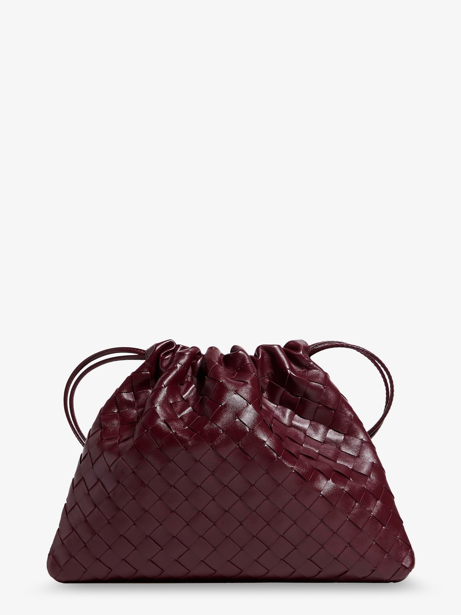 Bottega Veneta Women's Medium Dustbag Leather Clutch Bag Red