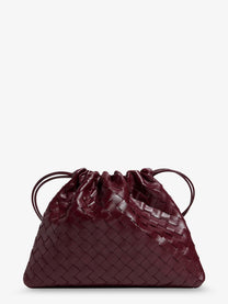 Bottega Veneta Women's Medium Dustbag Leather Clutch Bag Red