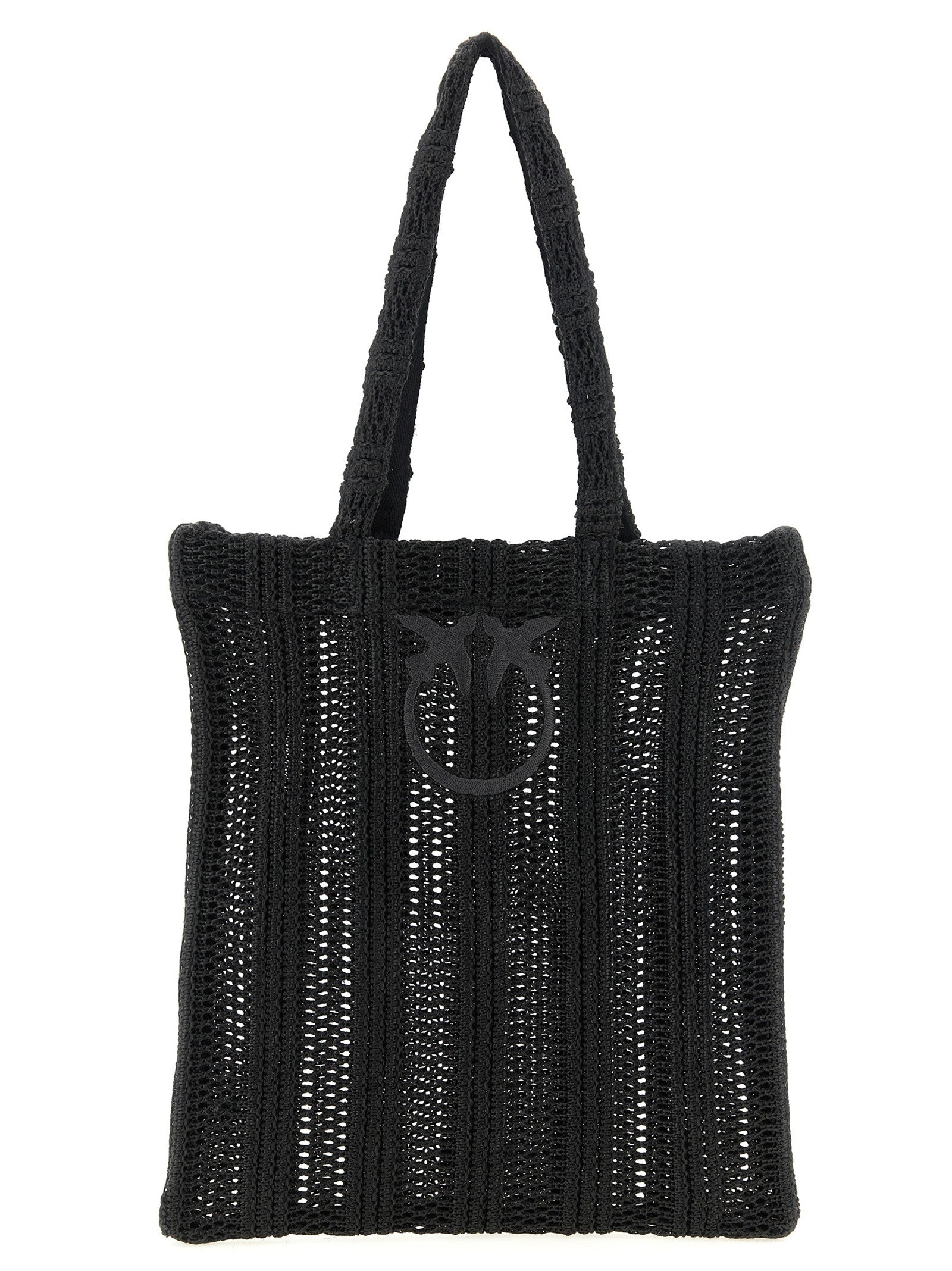 Pinko Medium Easy Tote Shopping Bag Black