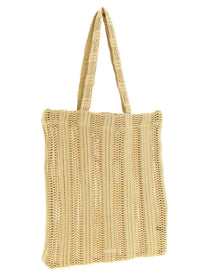 Pinko Medium Easy Tote Shopping Bag Beige