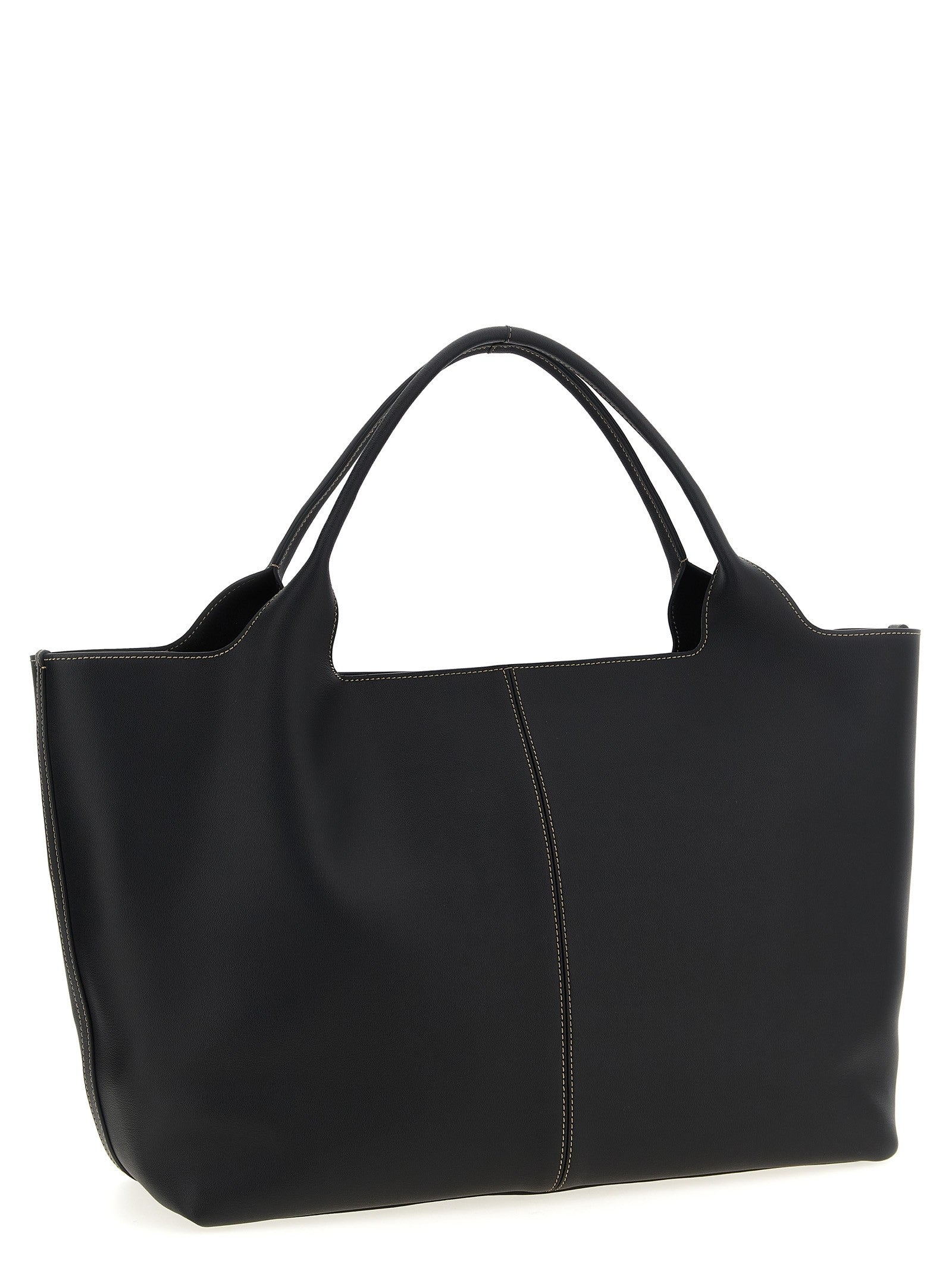 Tod's Medium Ebr Shopping Bag Black