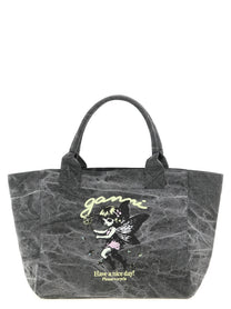 Ganni Medium Fairy Shopping Bag Black