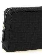 Fendi Men's Superlight FF Zucca Fabric Beauty Case Black, view 3