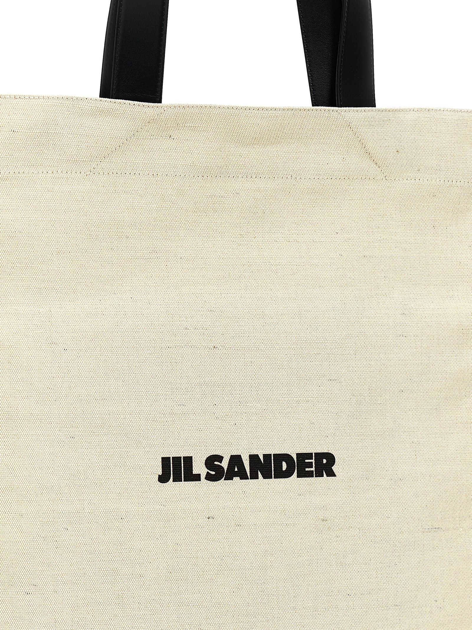 Jil Sander Medium Flat Shopping Bag White