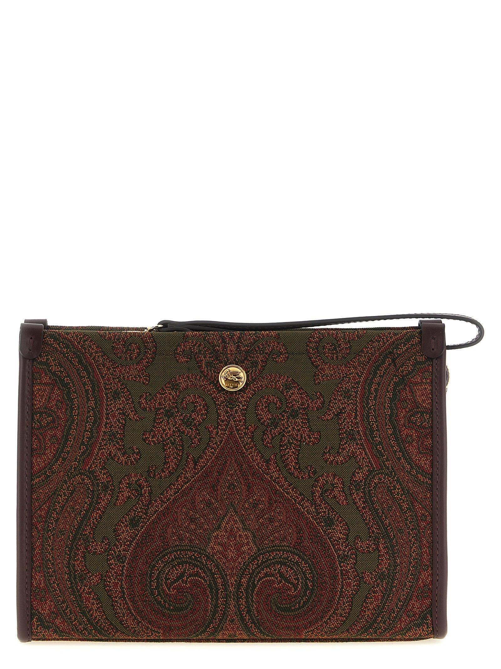 ETRO Medium Jacquard Pouch Gold