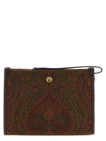 ETRO Medium Jacquard Pouch Gold