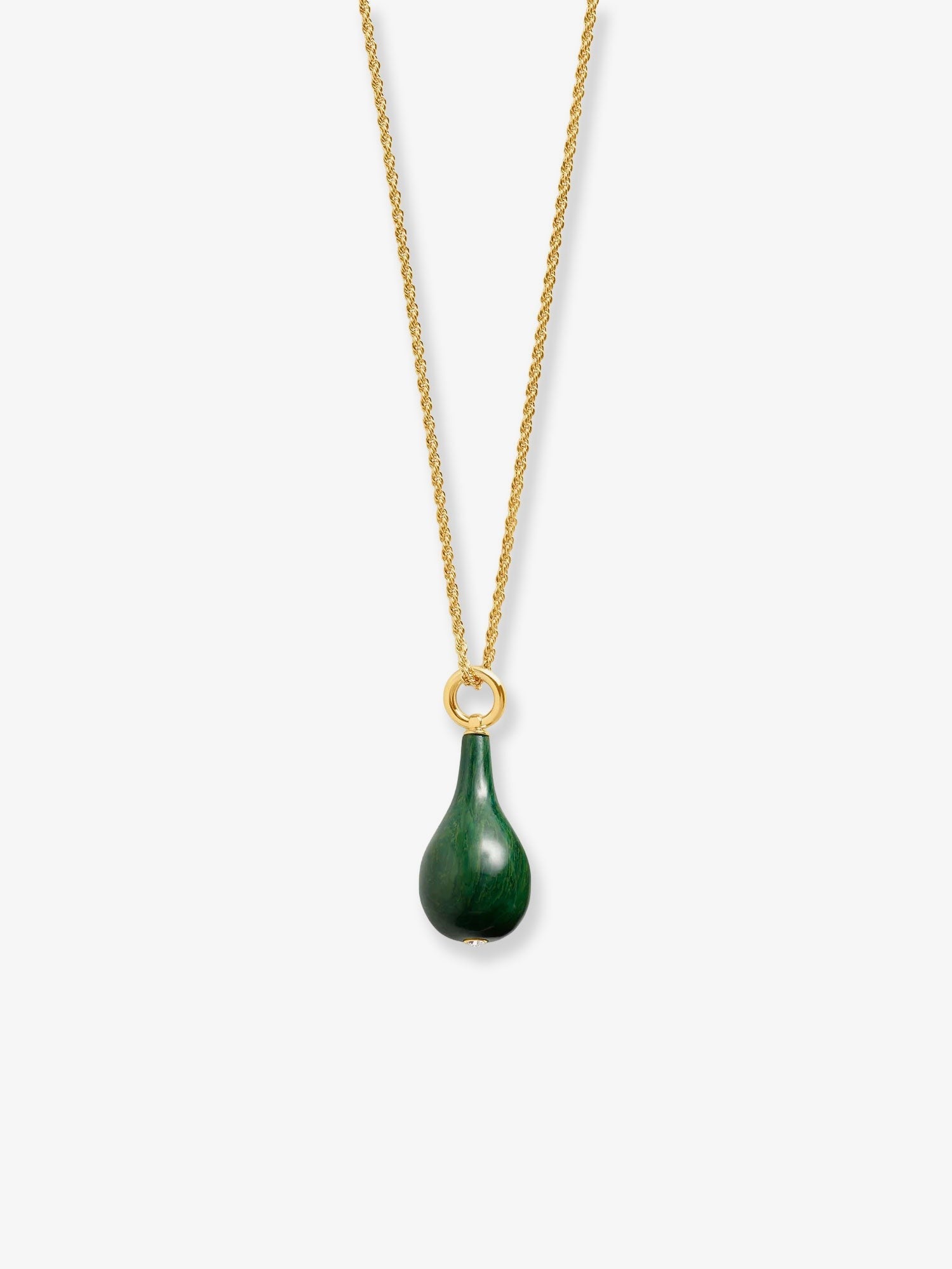Toteme Women's Medium Jade Drop Necklace Green