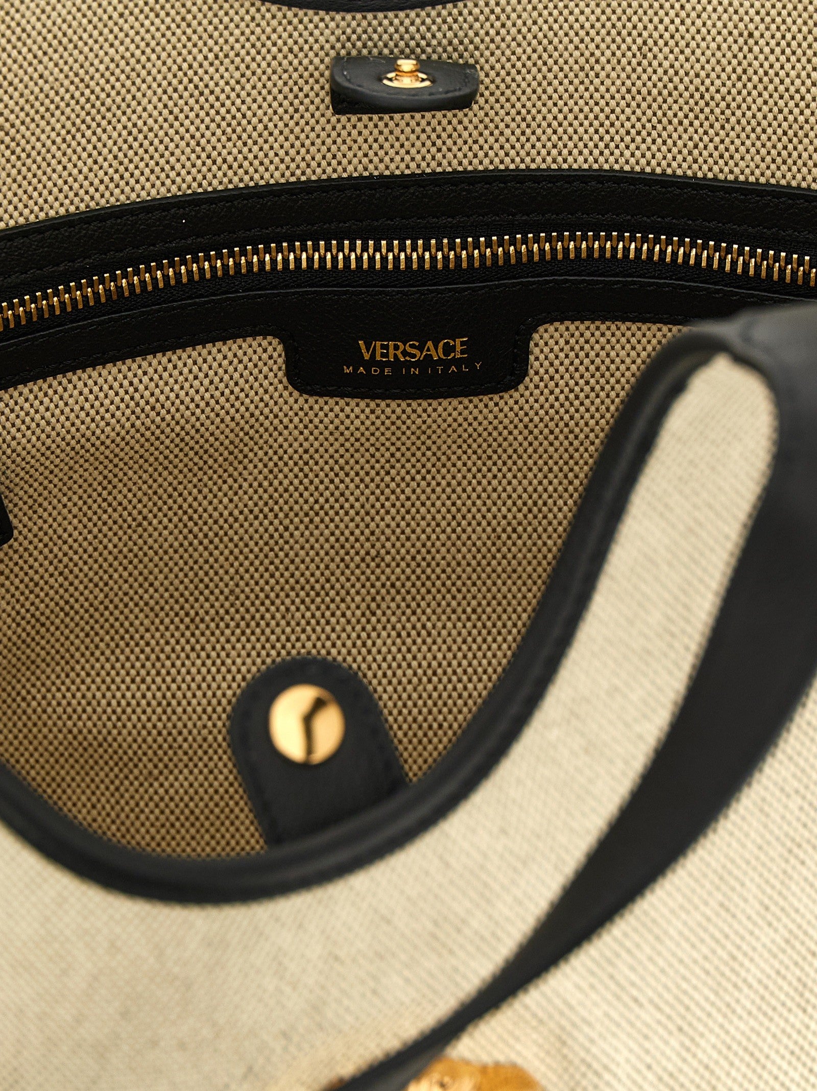 Versace Medium La Medusa Shopping Bag Beige