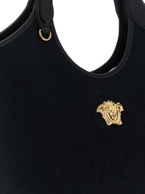Versace Medium La Medusa Shopping Bag Black