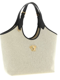 Versace Medium La Medusa Shopping Bag Beige
