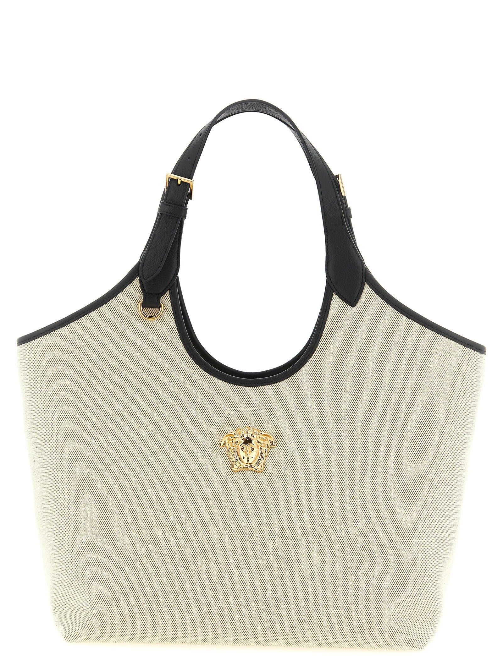 Versace Medium La Medusa Shopping Bag Beige