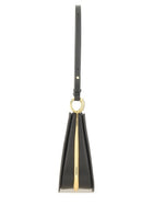 Rabanne Women's Medium Leather Ring Bag Black, view 3