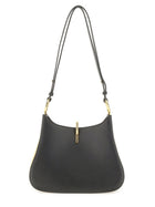 Rabanne Women's Medium Leather Ring Bag Black, view 2