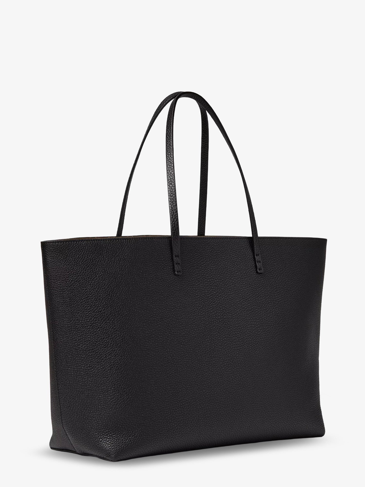 Fendi Women's Medium Leather Roll Shopping Bag Black