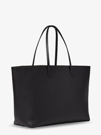 Fendi Women's Medium Leather Roll Shopping Bag Black