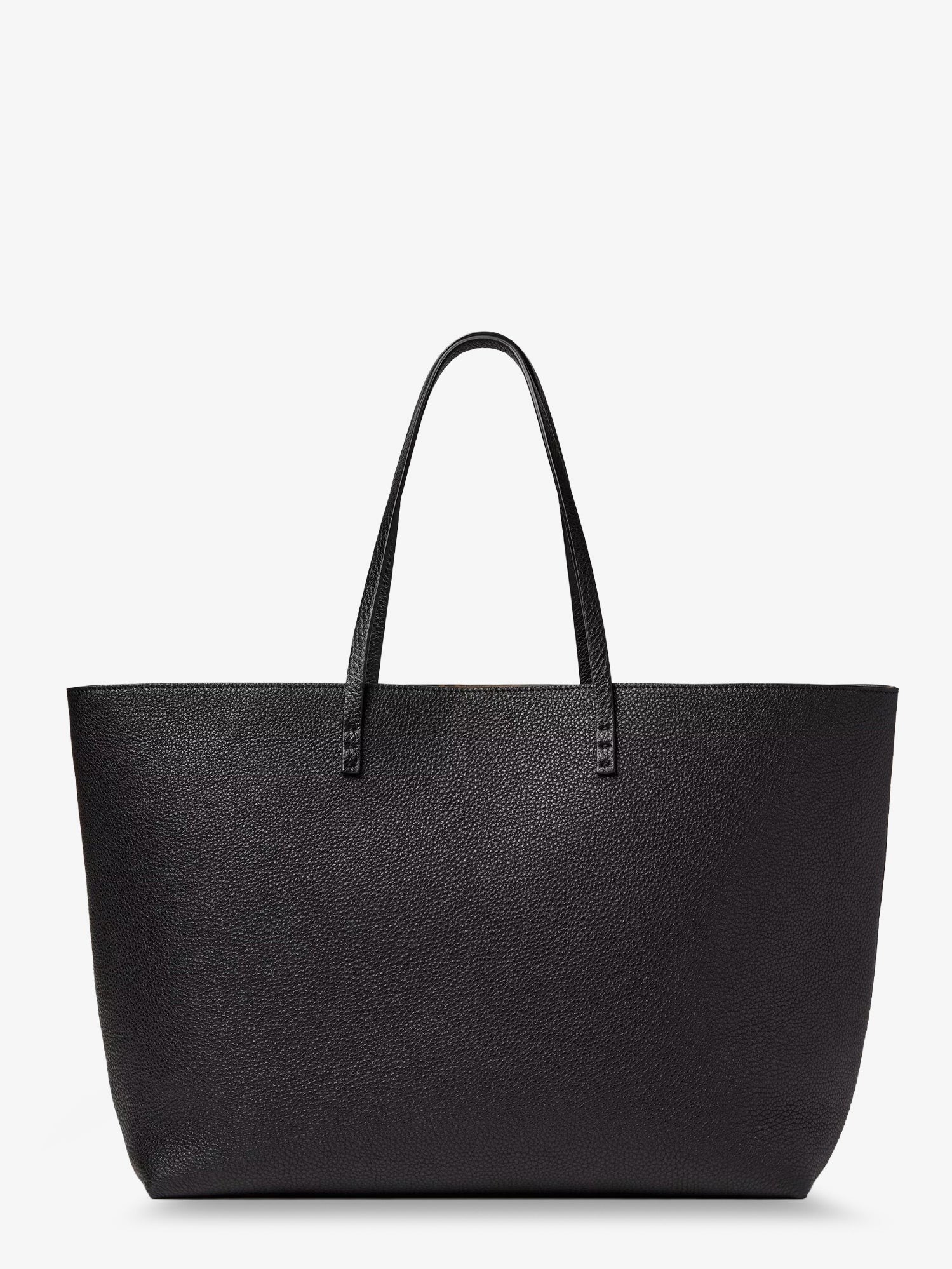Fendi Women's Medium Leather Roll Shopping Bag Black