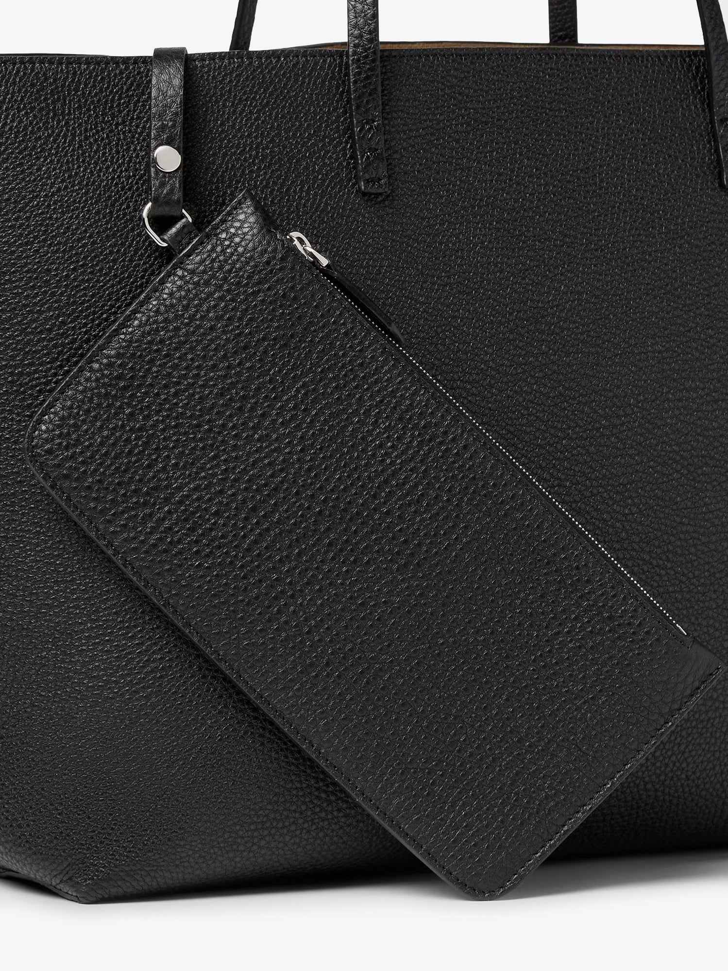 Fendi Women's Medium Leather Roll Shopping Bag Black