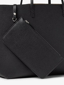 Fendi Women's Medium Leather Roll Shopping Bag Black