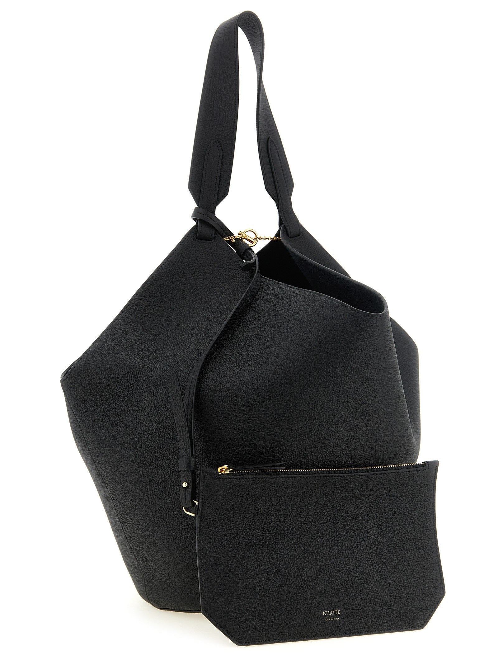 Khaite Medium Lotus Shopping Bag Black