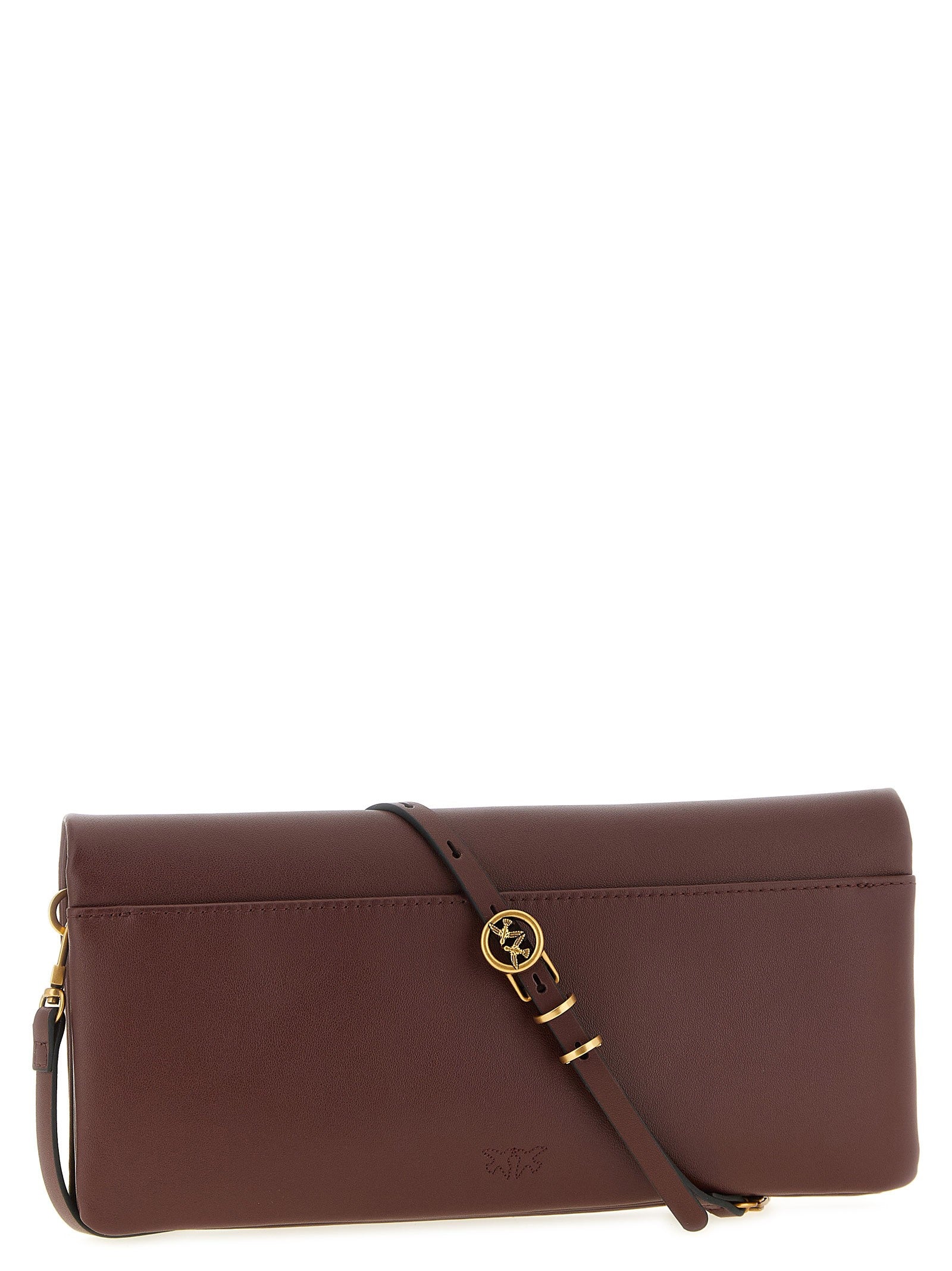 Pinko Medium Love Click Soft Horizontal Clutch Bag Red