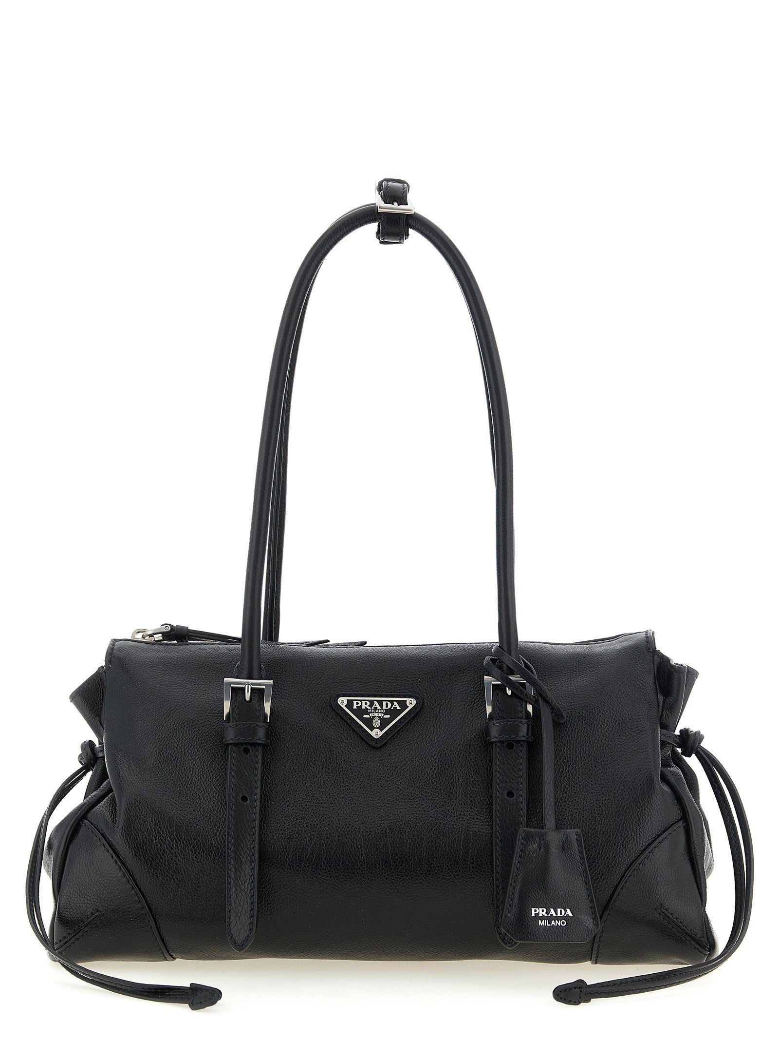 PRADA Medium Prada Bonnie Shopping Bag Black