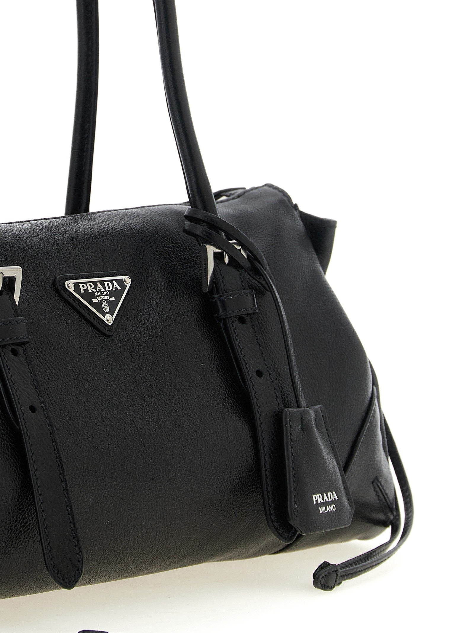 PRADA Medium Prada Bonnie Shopping Bag Black