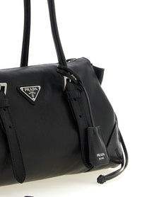 PRADA Medium Prada Bonnie Shopping Bag Black