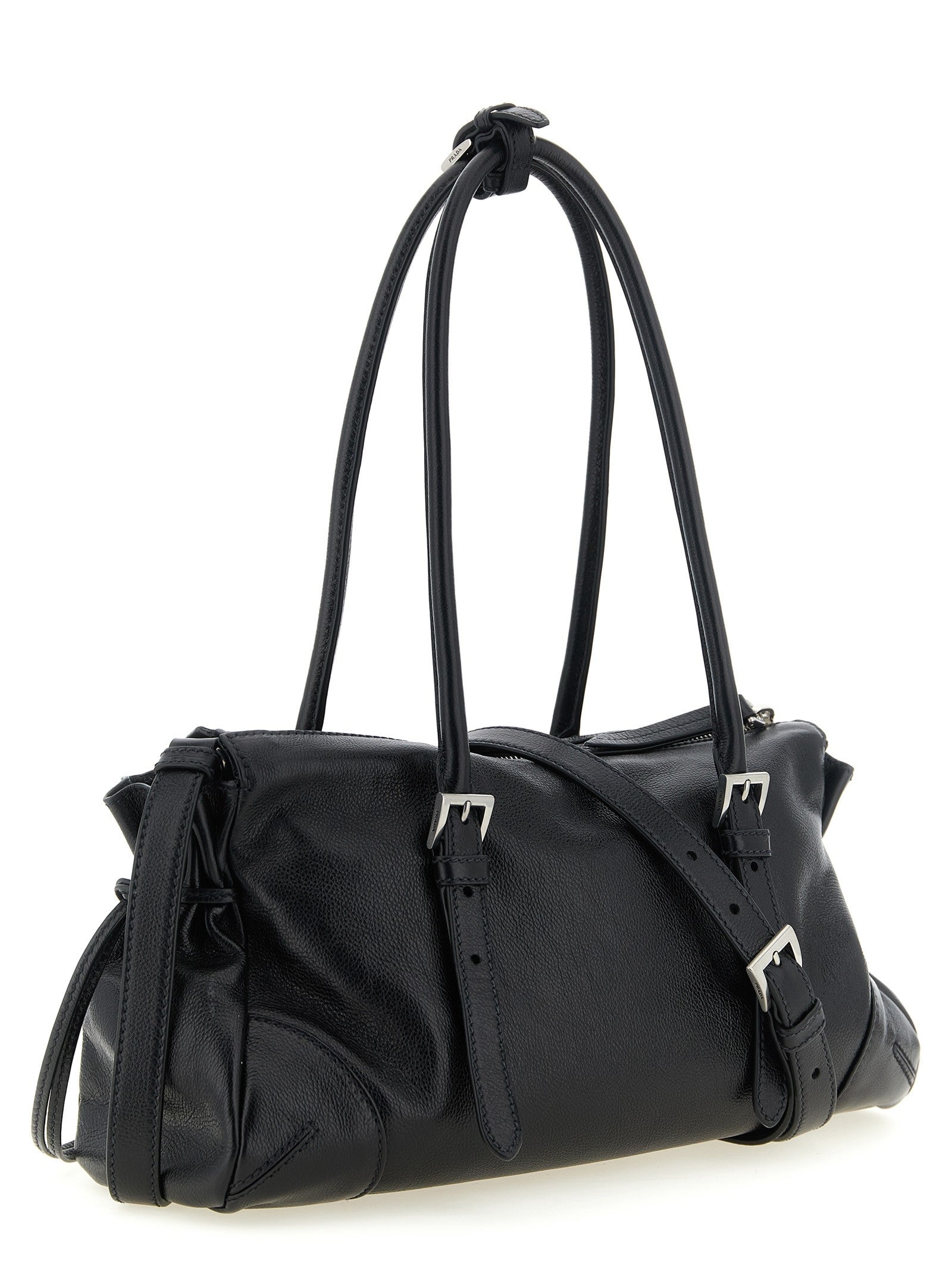 PRADA Medium Prada Bonnie Shopping Bag Black