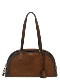 PRADA Medium Prada Bowling Top Case Brown