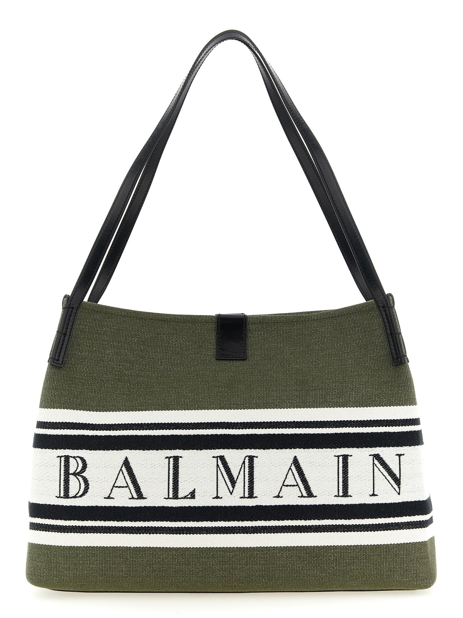 Balmain Medium Release Shopping Bag Green