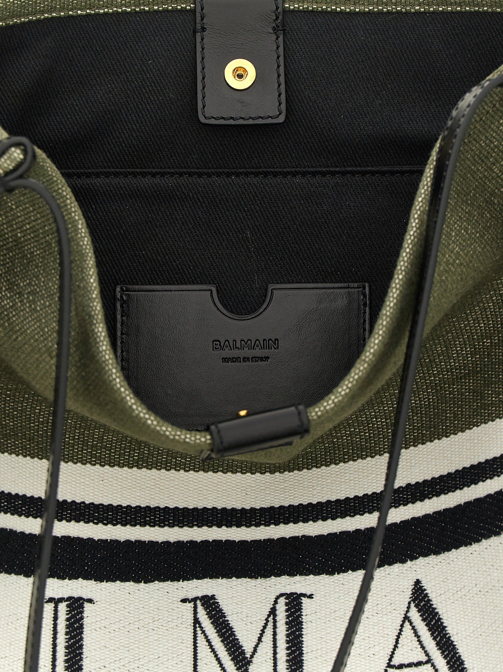 Balmain Medium Release Shopping Bag Green