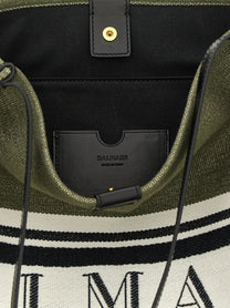 Balmain Medium Release Shopping Bag Green