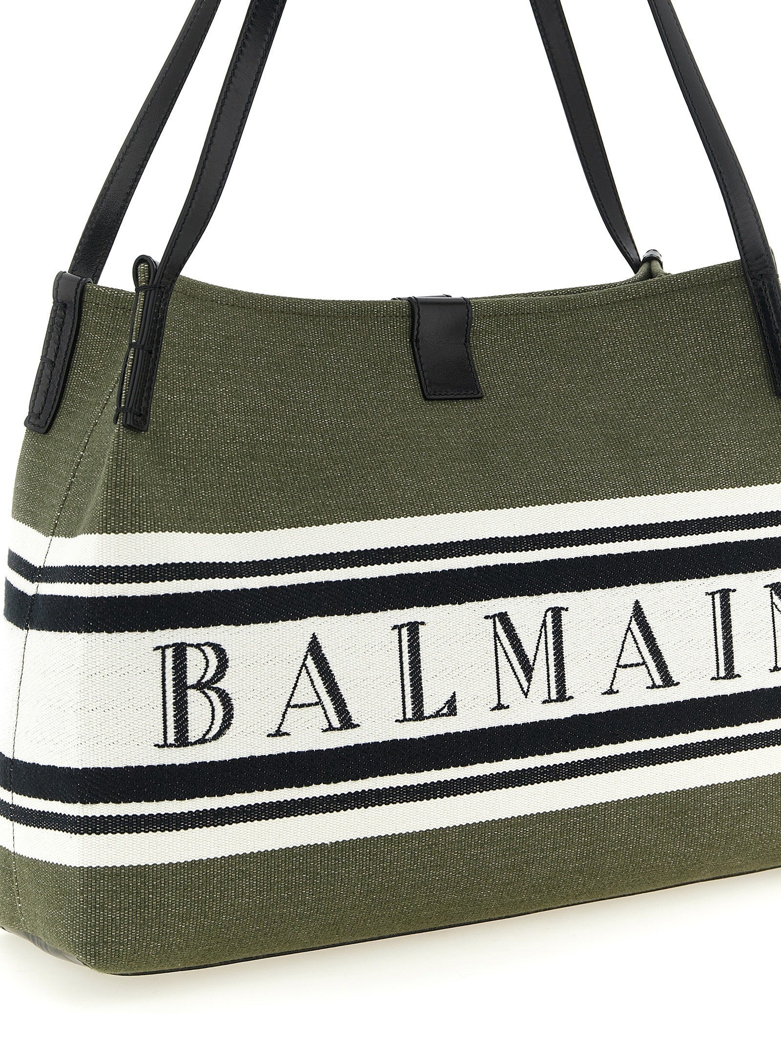 Balmain Medium Release Shopping Bag Green