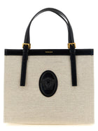 Versace Medium Rivière Shopping Bag Beige