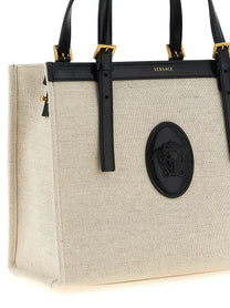 Versace Medium Rivière Shopping Bag Beige