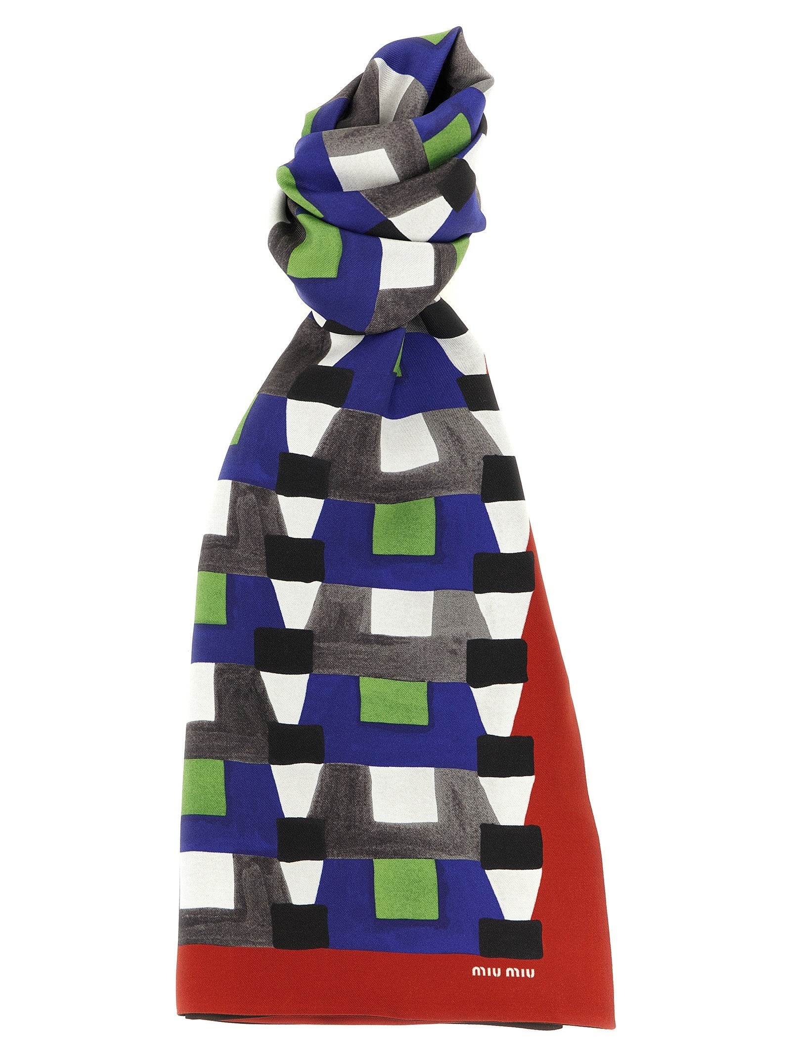 Miu Miu Medium Silk Scarf Gold