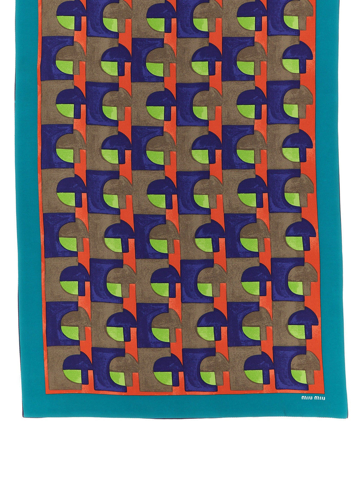 Miu Miu Medium Silk Scarf Gold