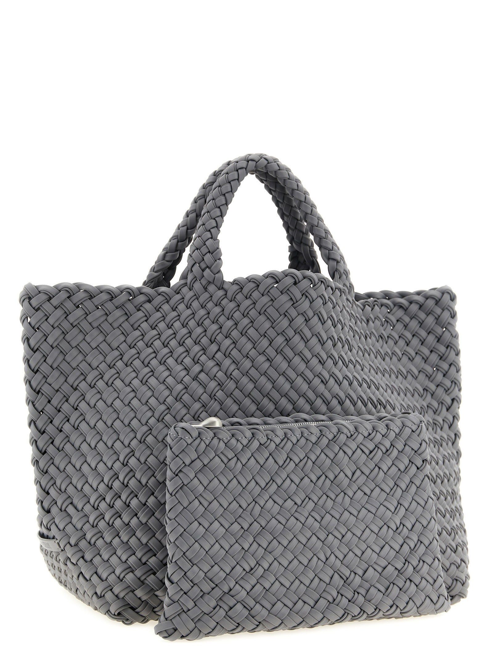 NAGHEDI Medium St Barths Double Weave Shopping Bag Grey