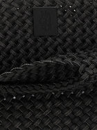 NAGHEDI Medium St Barths Double Weave Shopping Bag Black, view 4