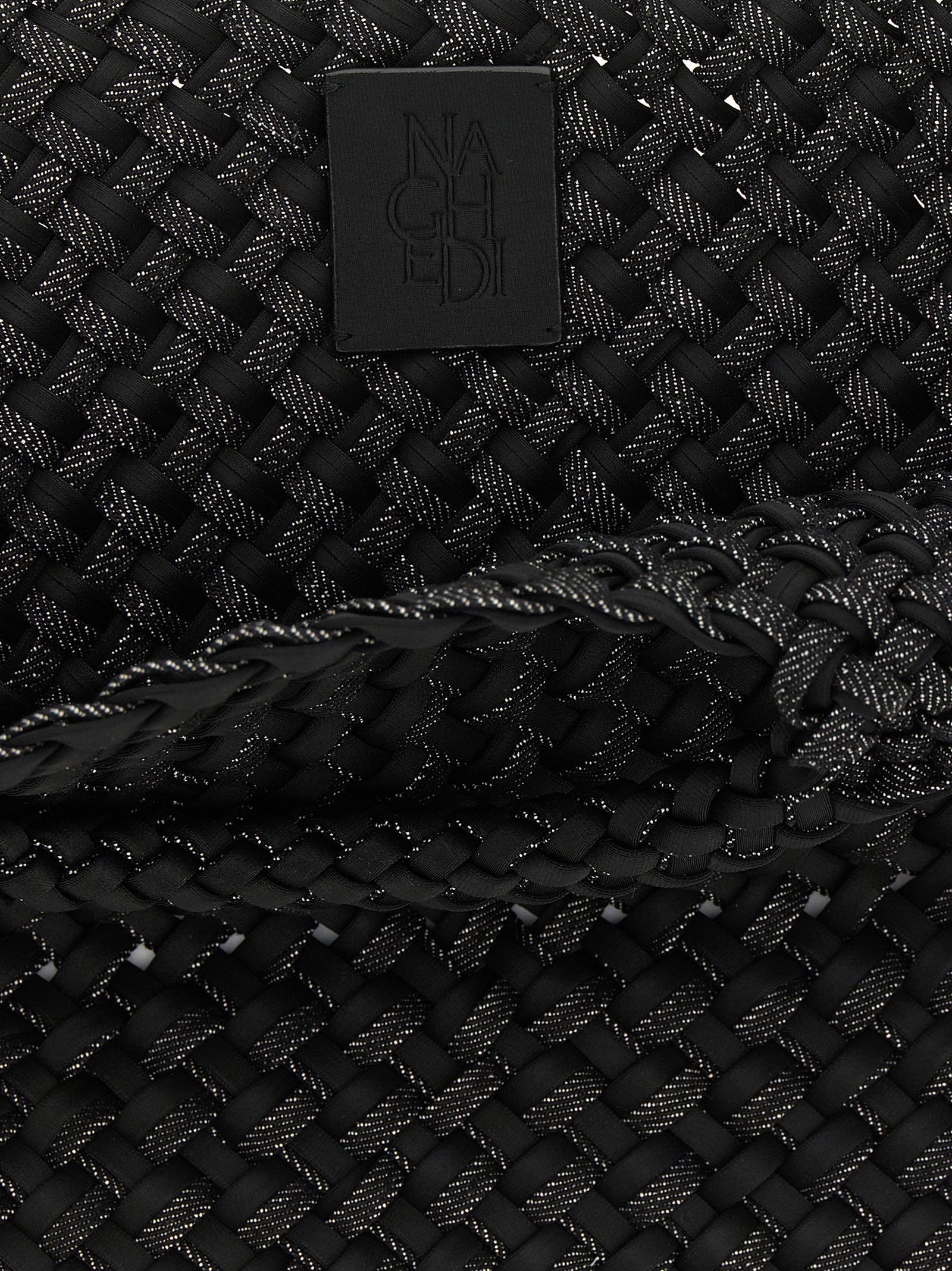 NAGHEDI Medium St Barths Double Weave Shopping Bag Black
