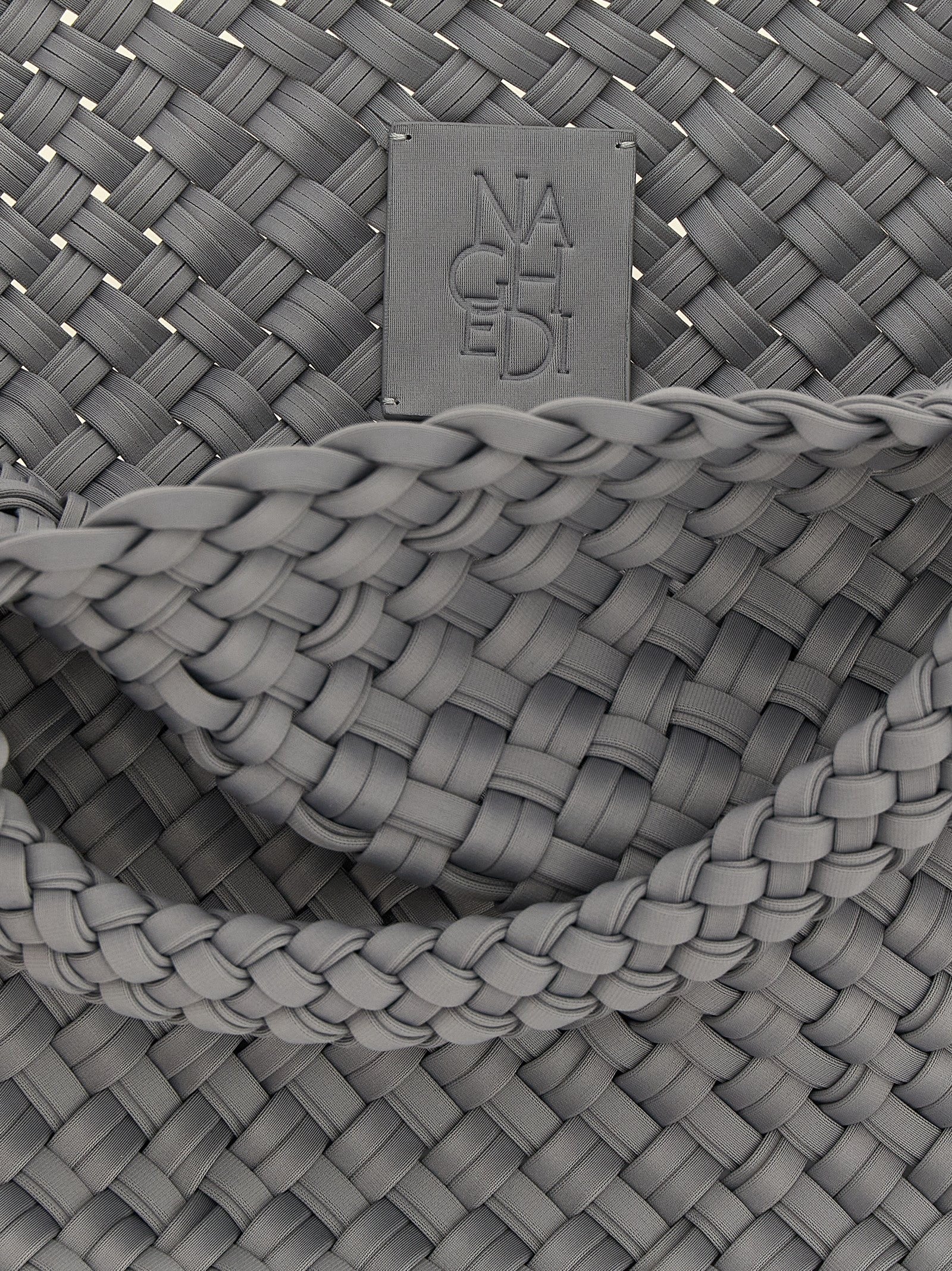 NAGHEDI Medium St Barths Double Weave Shopping Bag Grey