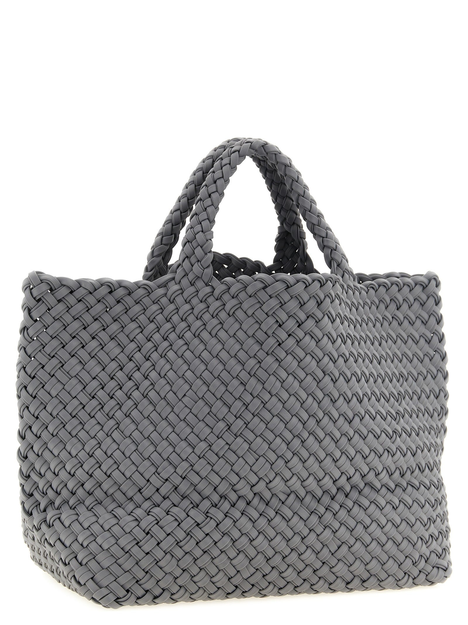 NAGHEDI Medium St Barths Double Weave Shopping Bag Grey