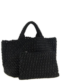NAGHEDI Medium St Barths Double Weave Shopping Bag Black
