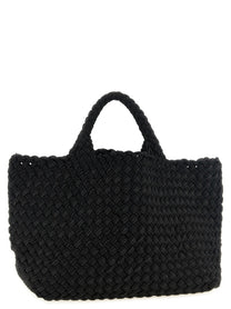 NAGHEDI Medium St Barths Double Weave Shopping Bag Black